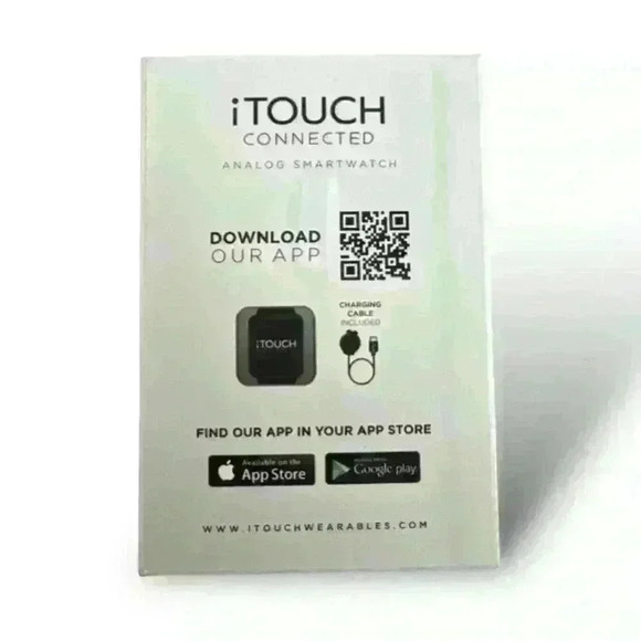 iTouch Connected Men: Black Case Brown Leather Strap Hybrid Smartwatch - Picture 4 of 7